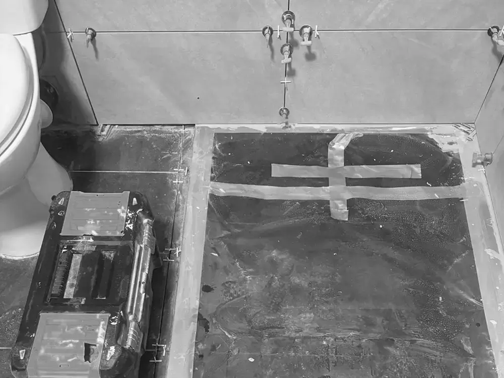 Shower base protected