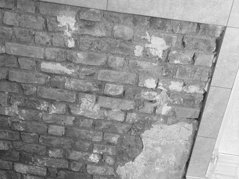 Wall finishes removed