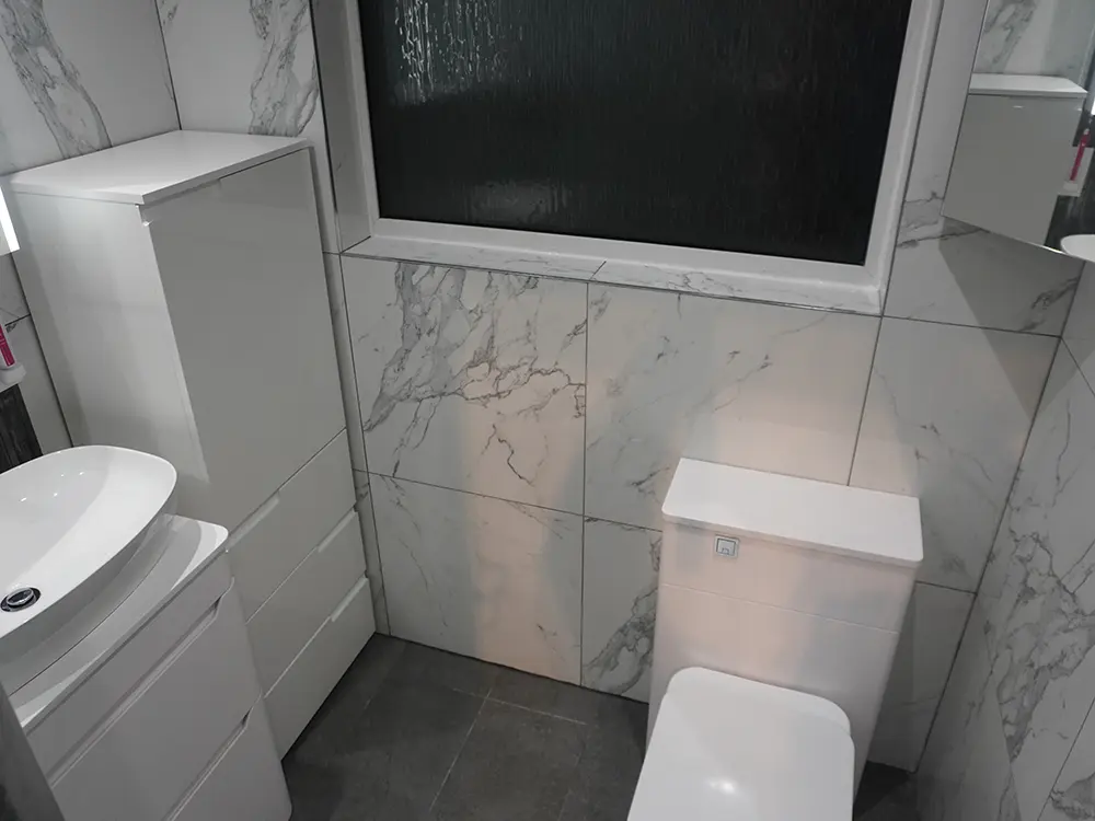 bathroom renovation - bath to shower