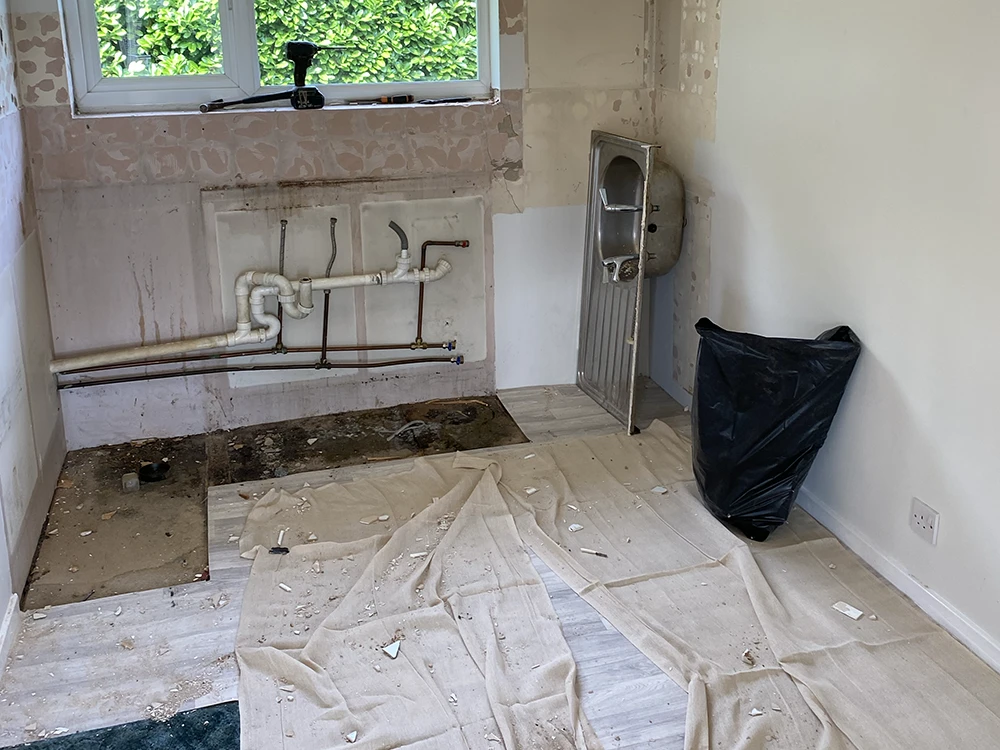 kitchen strip out